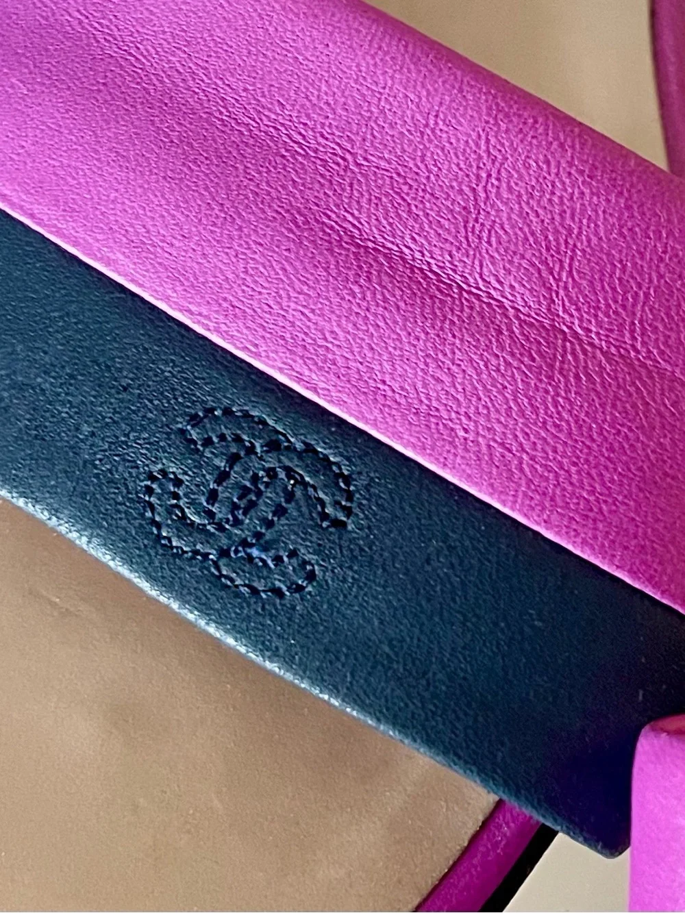 CHANEL Leather Slide Mules EU 38
